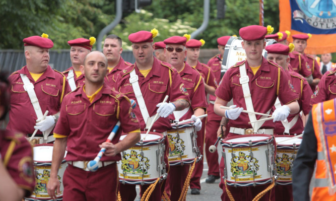 Some of those who marched in Perth on Saturday.