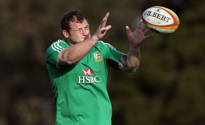 British and Irish Lions Ryan Grant during a training session at Scotch College, Melbourne, Australia.