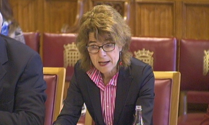 Vicky Pryce gives evidence at the House of Lords.