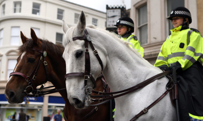 PC Jennifer Weir on Kilsyth and PC Hazel Kirk on Roseneith in City Square.