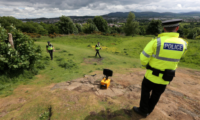 The woman's remains were discovered on Corstorphine Hill in Edinburgh.