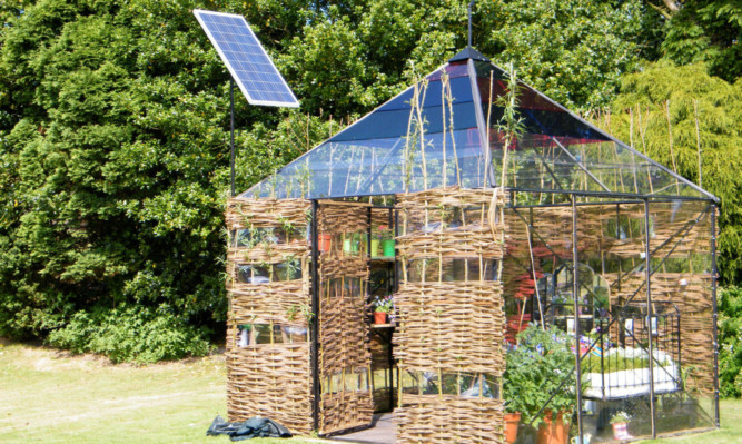 The green house in the garden of Carnegie Hall, Dunfermline.