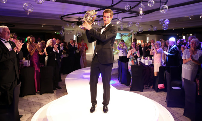 Andy Murray at Sunday night's champions' dinner in London.