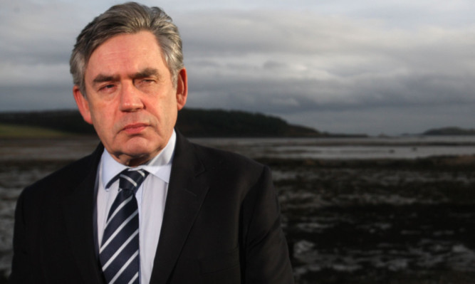 Gordon Brown at Dalgety Bay.