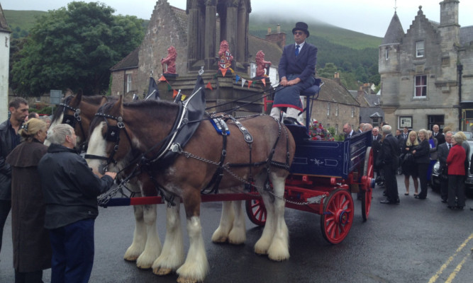 The cart at Mr Pullar's funeral.