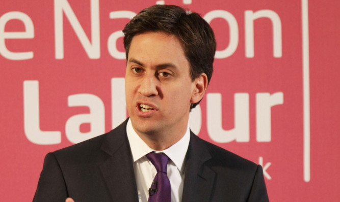 Ed Miliband delivering his speech.