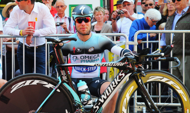 Mark Cavendish ahead of this morning's time trial.