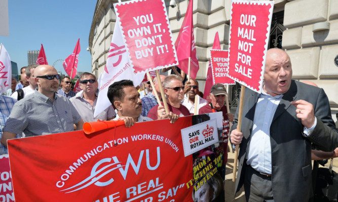 Deputy general secretary of the Communications Workers Union Dave Ward at Royal Mail Headquarters.