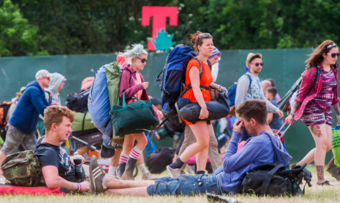 Campers face the journey home on Monday morning.
