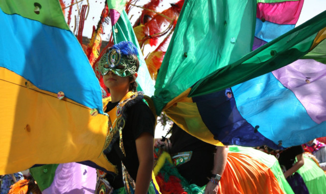 The colourful carnival procession.