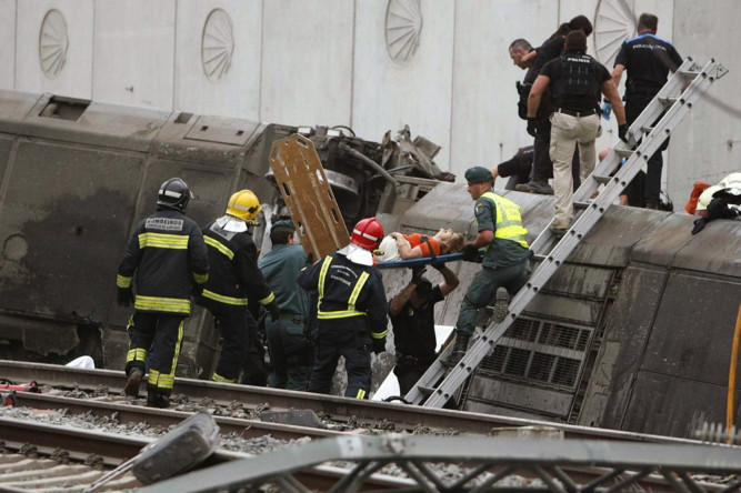 At least 77 people have been killed and more than 100 injured as a passenger train derailed in north-western Spain. The train, which was heading from Madrid to Ferrol, crashed off the tracks near Santiago de Compostela in Galicia on July 24. See a full report at www.thecourier.co.uk/1.114882