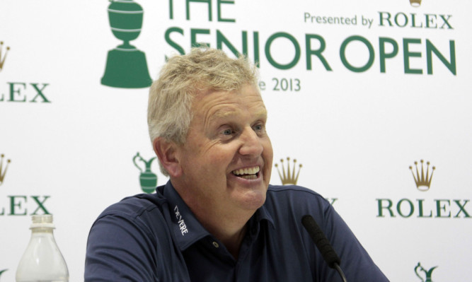 Colin Montgomerie in jovial mood ahead of the Senior Open.