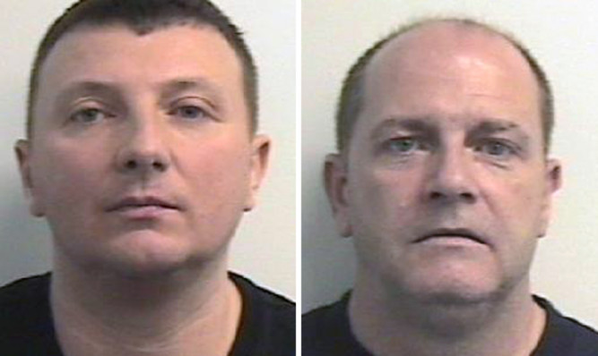 Scott Snowden (left) and Robert Jennings (right) have been jailed for life for the murders.