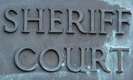 Kim Cessford - 03.05.12 - FOR FILE - pictured is the sign at Sheriff Court in Forfar