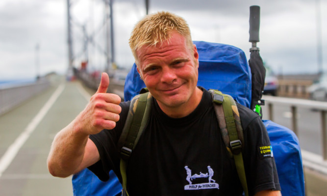 Christian Nock  is undertaking an epic 7500-mile charity walk around the UK's coastline for Help for Heroes.