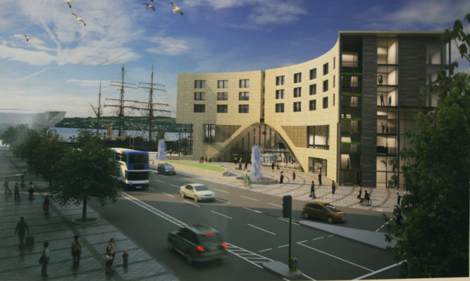 An impression of how the new Dundee Railway Station will look.