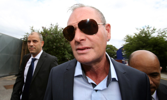 Paul Gascoigne arrives at Stevenage Magistrates Court.