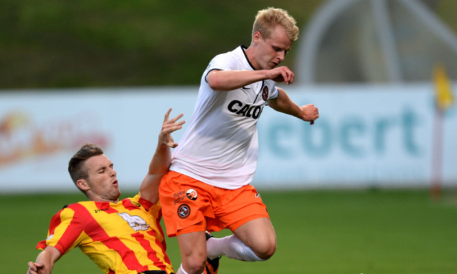 Dundee United's Gary Mackay-Steven started on the bench against Partick Thistle.