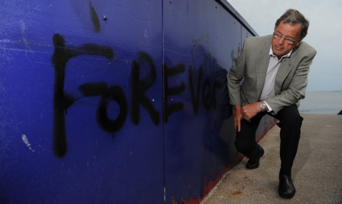 Community councillor George Ferguson at Balmossie Railway Station.