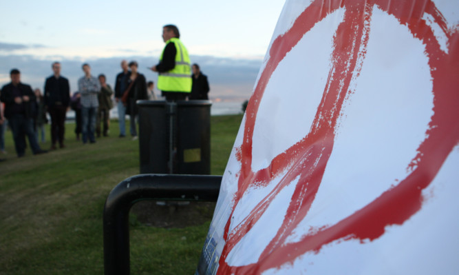Activists marked the 32nd consecutive Hiroshima commemoration with a march up Dundee Law.