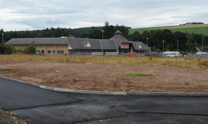 The ground adjacent to and owned by Tesco in Cupar.