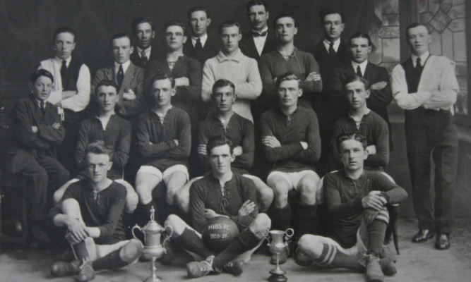 The old photograph of Arbroath Hibs found at the Signal Tower Museum.