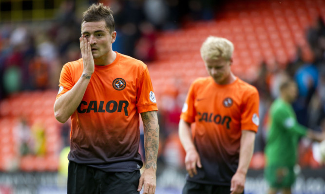 Paul Paton trudges off the pitch as Dundee Utd suffer defeat to Inverness.