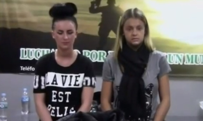 Melissa Reid (right) and Michaella McCollum Connolly (left) were arrested in Peru on suspicion of drug trafficking.