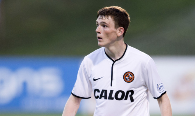 Andrew Robertson in action for Dundee United.