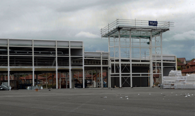 The new Morrisons supermarket taking shape on the site of the old B&Q store.