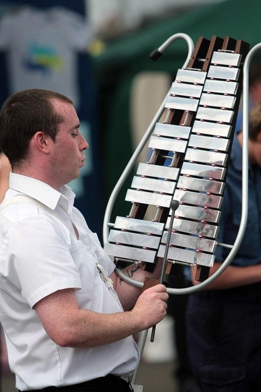 Kim Cessford, Courier 13.08.11 - the Arbroath Sea Fest took place in the harbour area of the town - pictured is one of the members of the Fife and Tayside Sea Cadet Band who performed at the event