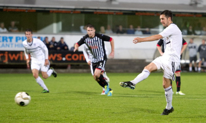 Liam Fox scores from the penalty spot to make it 2-0 to Rovers.