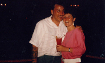 Barrie and Elaine on their honeymoon in Jamaica in 1990.