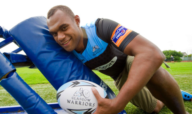 Leone Nakarawa at the Scotstoun Stadium after signing for the Warriors.