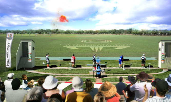 An impression of Commonwealth Games shooting events at Barry Buddon.