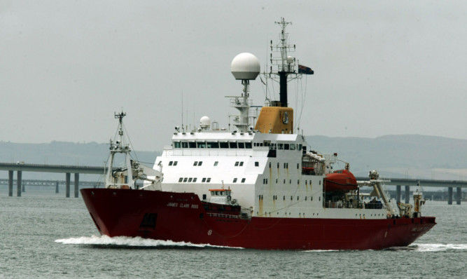 The RSS James Clark Ross leaves Dundee on her way to Denmark then the Antarctic.