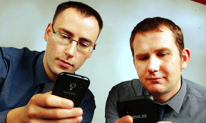 The Courier's Graham Huband and Stefan Morkis put rival texting methods to the test.