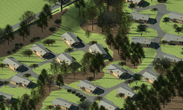 An artist's impression of the housing plan.