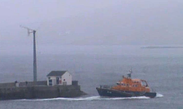 The Aith lifeboat responding to Friday night's accident.