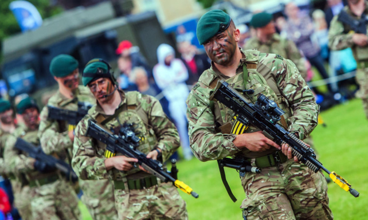 Royal Marines during a demonstration at Kings Park in Stirling earlier this year.