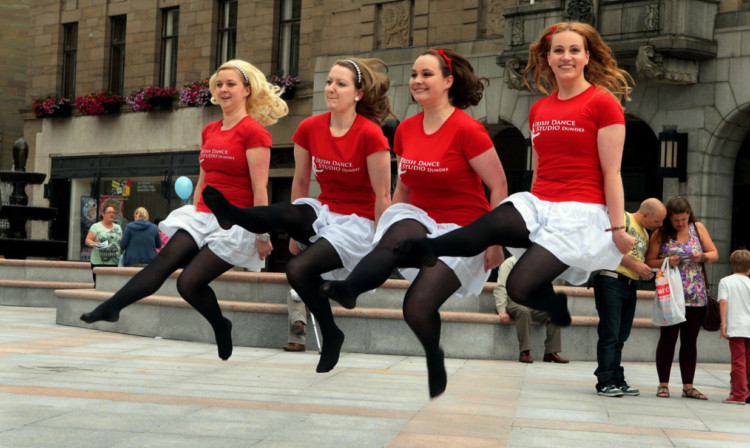 Irish Dance Studio Dundee, from left; Leanne Mc Laughlin, Christine Wilson, Anna Vainikka, Ainoi Vainikka.