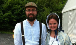 Gary and Lynne Anderson in costume before Lynnes injury.