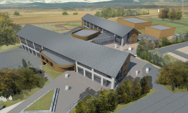 An artists impression of what the new Mearns Academy will look like when completed.