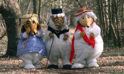 Wombles Alderney, Great Uncle Bulgaria and Orinoco walk in Wimbledon Common for the first time in 25 years.