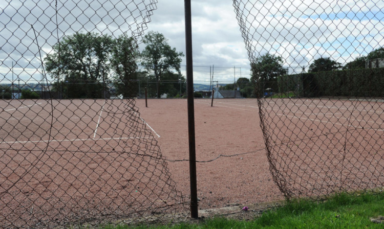 The tennis courts have fallen into disrepair and are at risk of closure.