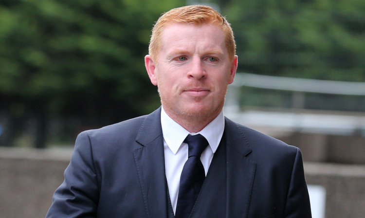 Celtic manager Neil Lennon arrives at Glasgow Sheriff Court.