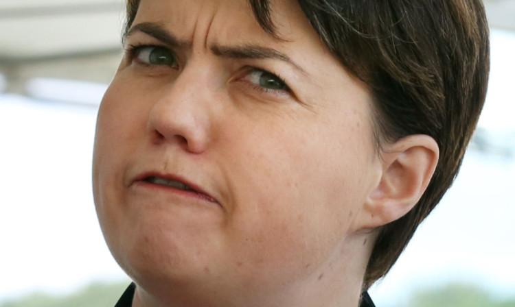 Ruth Davidson during her speech on Friday.