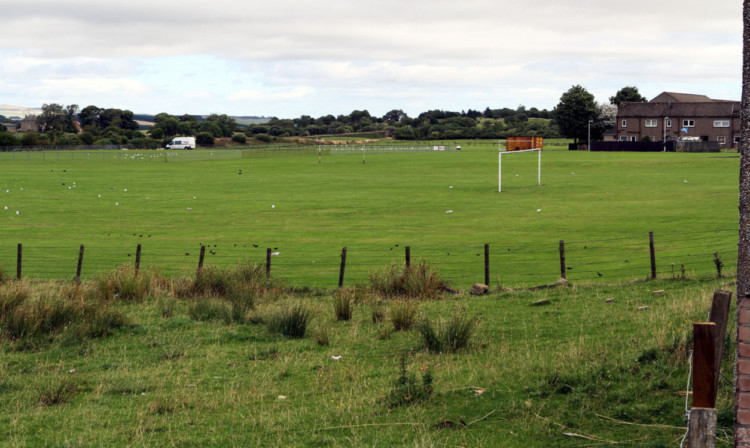 The playing fields north of Sycamore Crescent in Lumphinnans which could be the location for a sports hub.