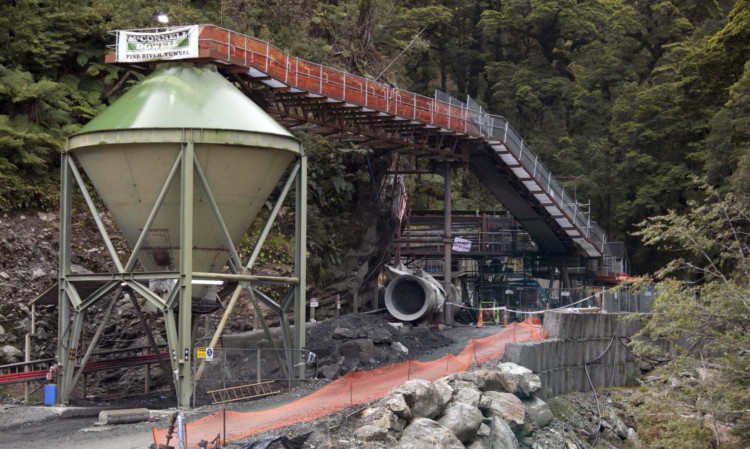 The entrance to the Pike River coal mine.