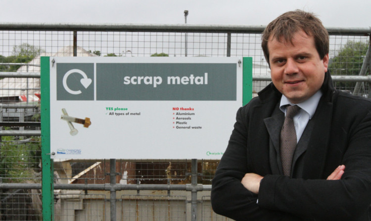 Craig Melville at the Marchbanks recycling centre, which closed earlier this year.